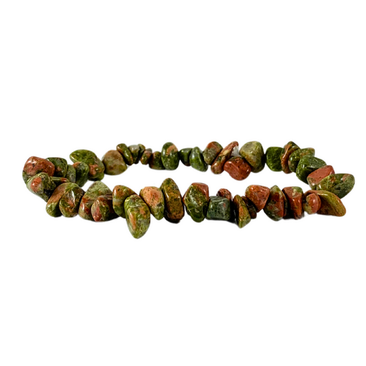 Unakite Chip Bracelet