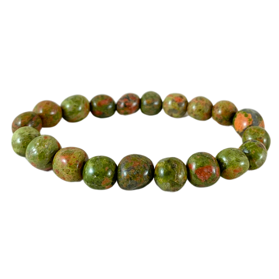 Unakite Tumbled Stone Bracelet