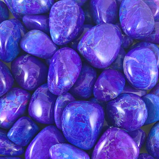 Howlite, Purple Tumbled Stones