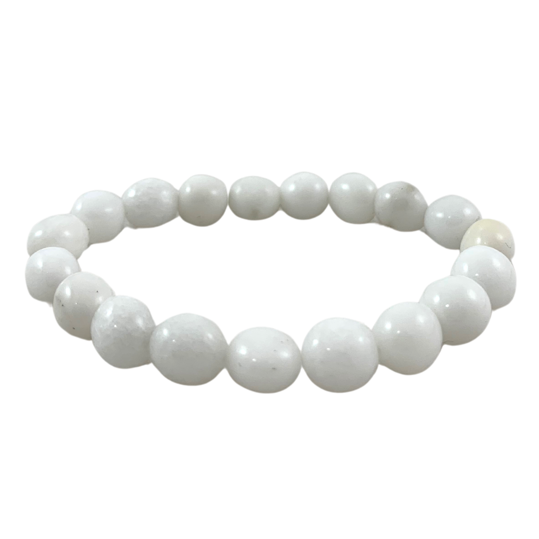 White Jade Tumbled Bracelet