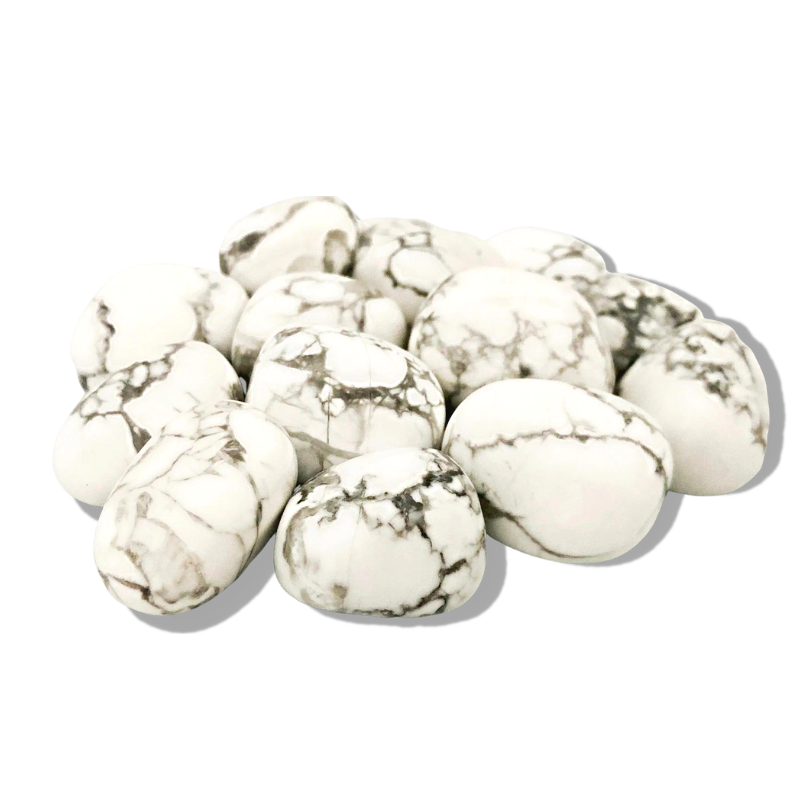 Howlite, White Tumbled Stones