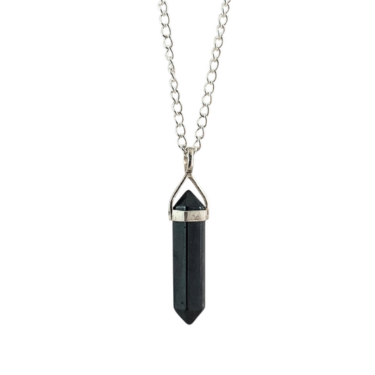 Black Tourmaline Double Terminated Pendant