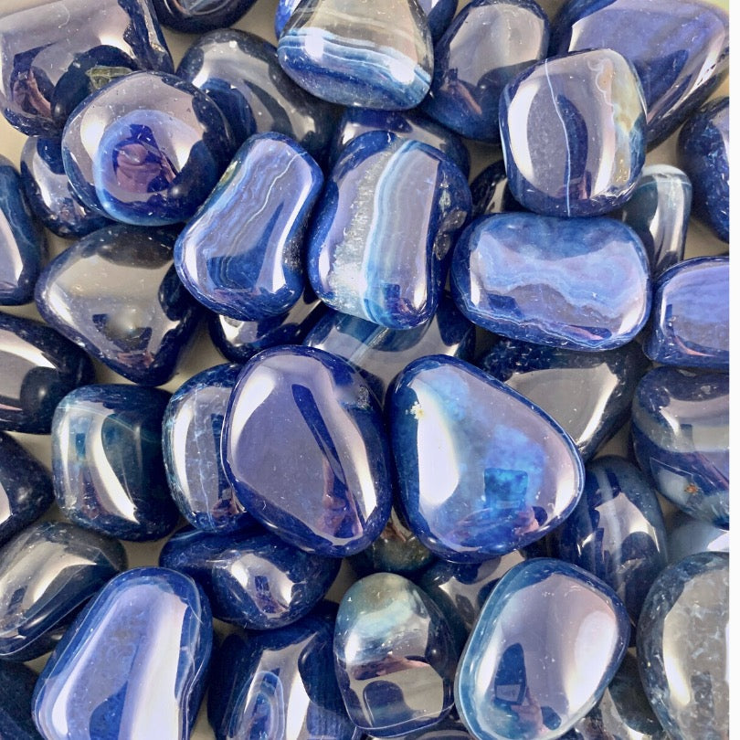 Agate, Blue Tumbled Stones