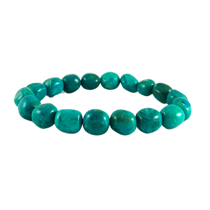 Chrysocolla Howlite Tumbled Stone Bracelet