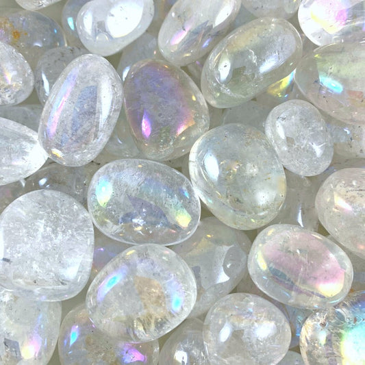 Quartz, Clear Rainbow Tumbled Stones