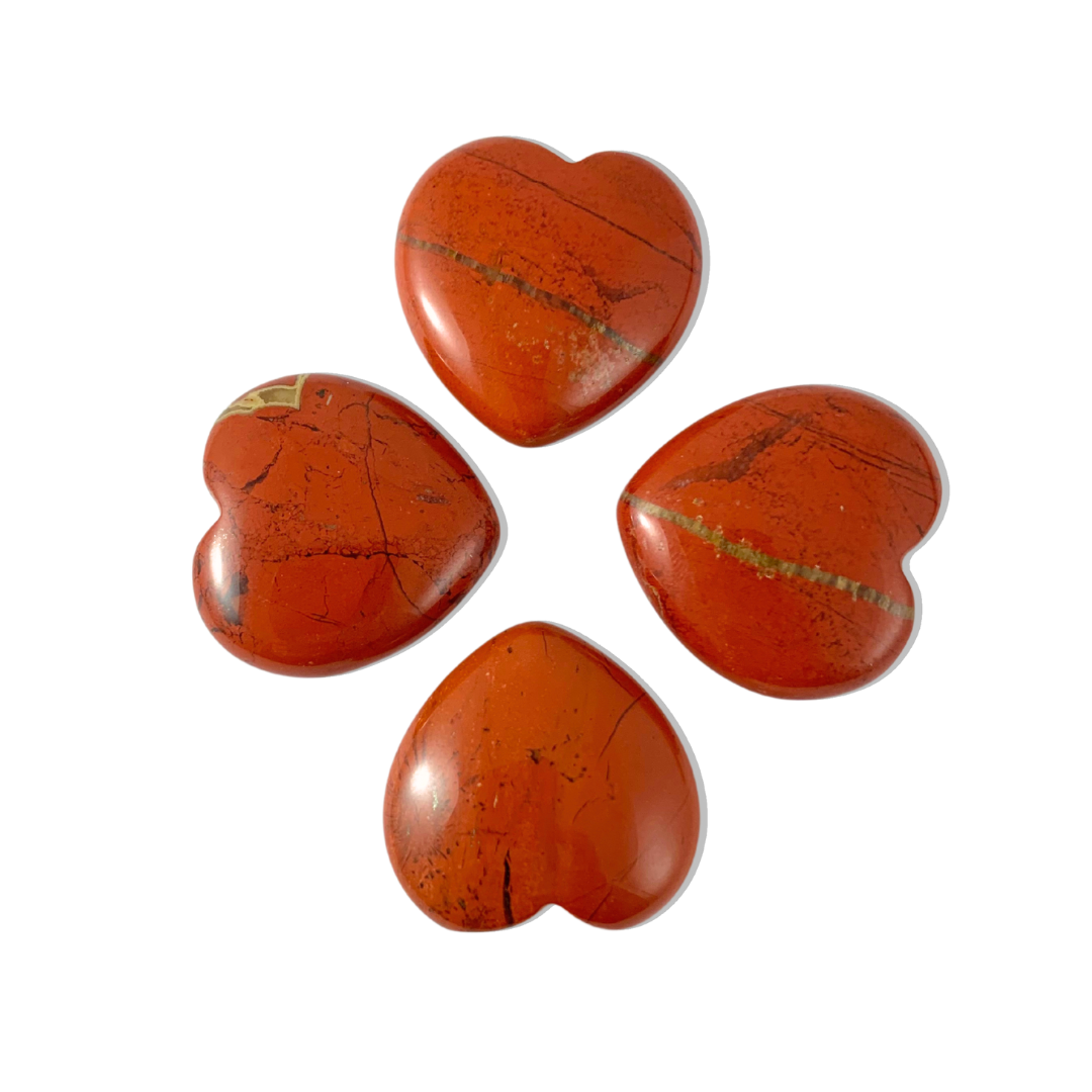 Red Jasper Hearts