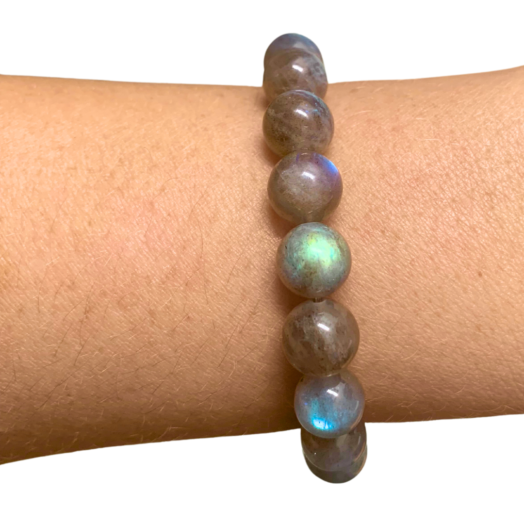 Labradorite Round Bead Bracelet