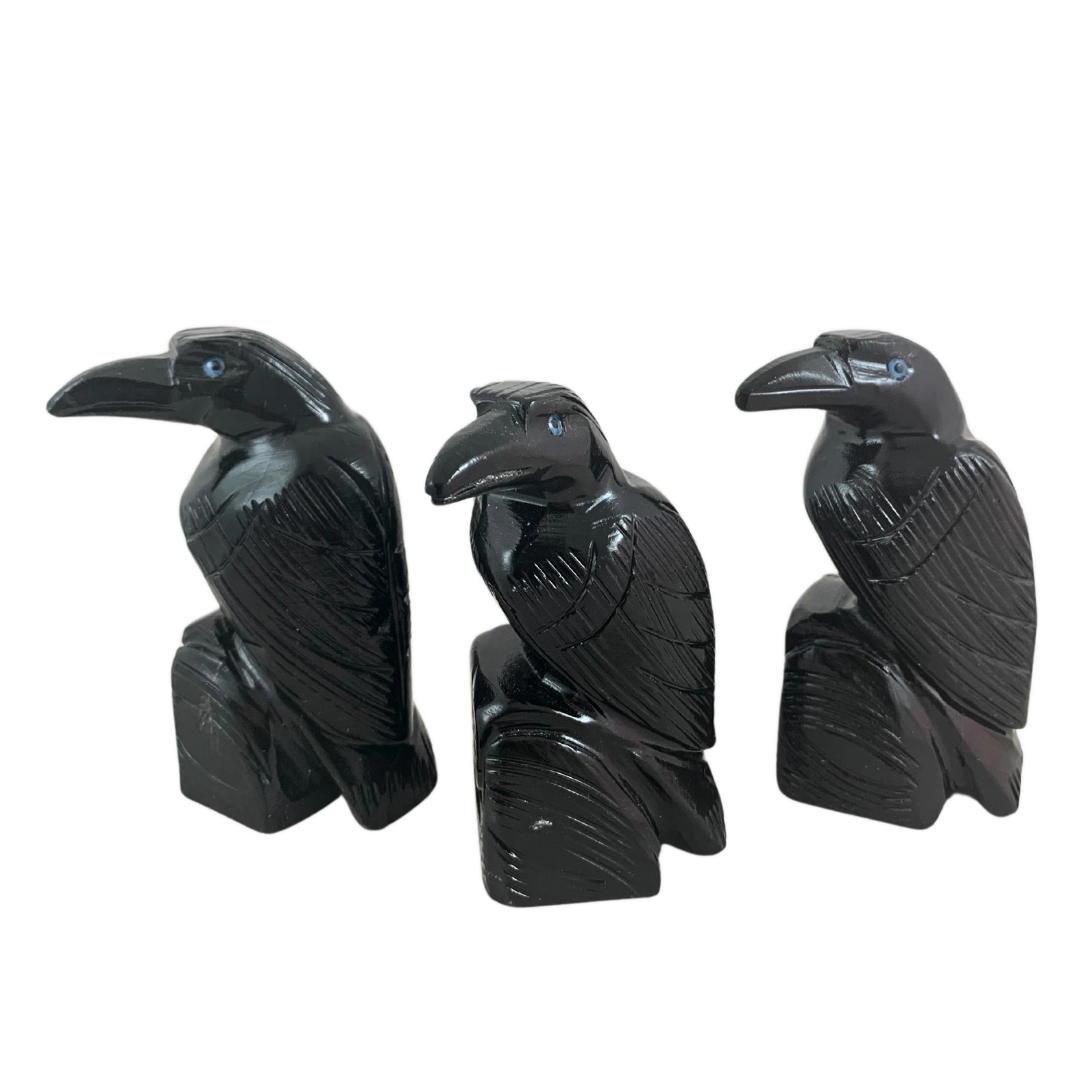 Onyx Raven Carvings