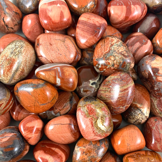 Jasper, Poppy Tumbled Stones