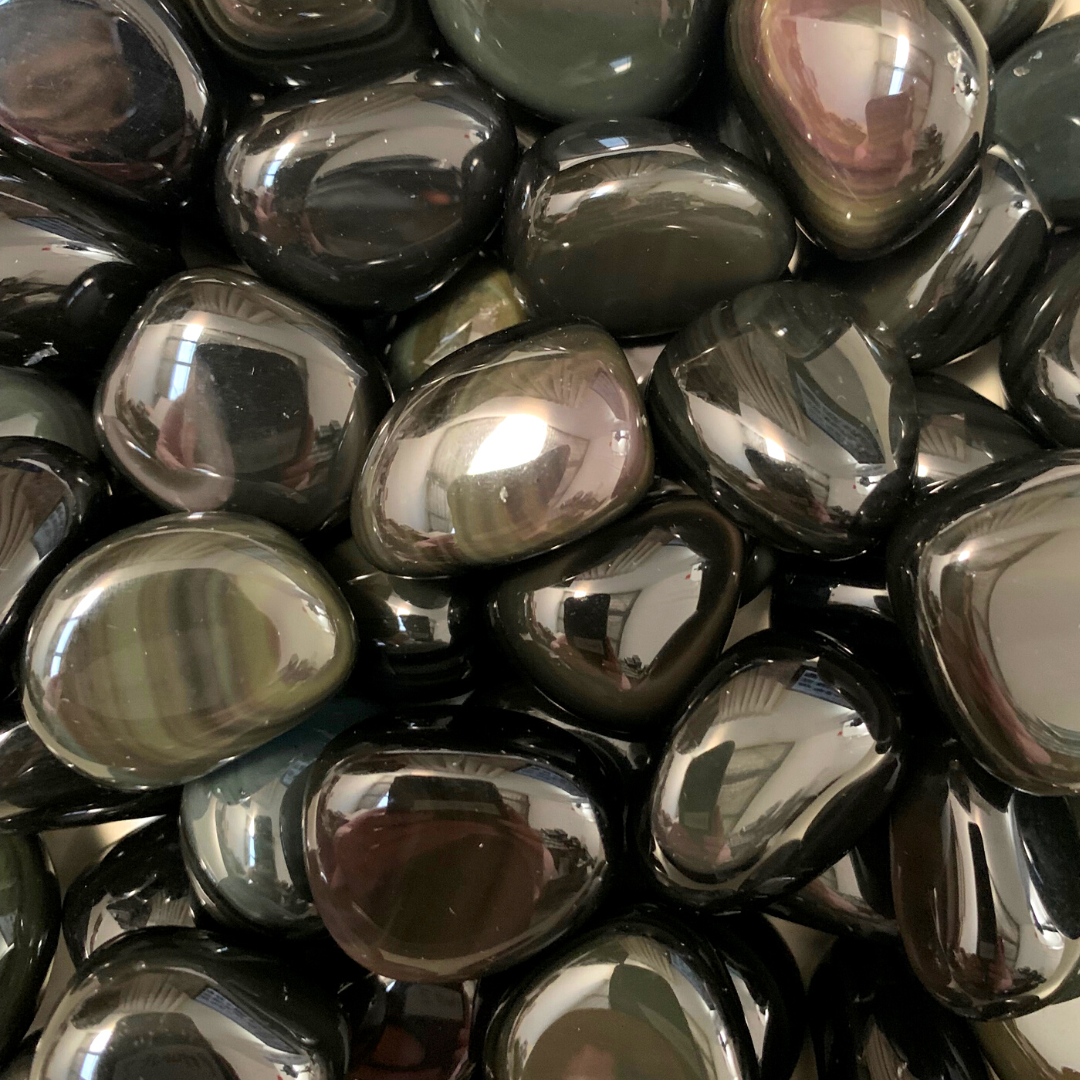 Obsidian, Rainbow Tumbled Stones