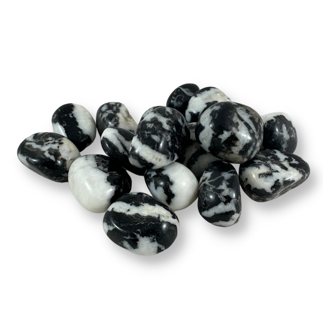 Zebra Marble Tumbled Stones